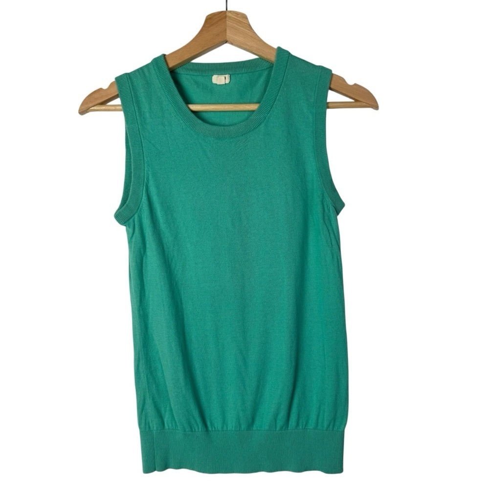 J. Crew Mint Green Knit Clare Shell Sweater Vest XS
